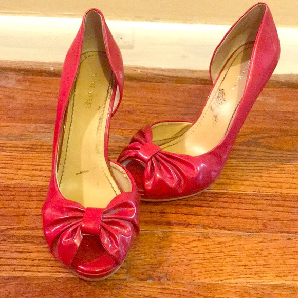 ruby red pumps